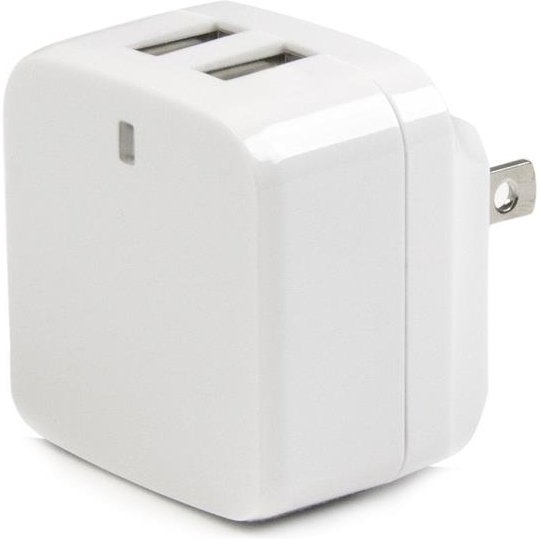 StarTech.com Chargeur mural USB à 2 ports - Haute puissance 17W / 3,4A - Chargeur de voyage international - Blanc