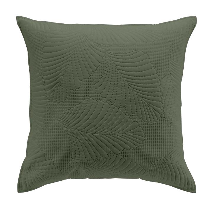 HOUSSE COUSSIN ET ENCART 60X60CM MICROFIBRE PALOMBINE KAKI