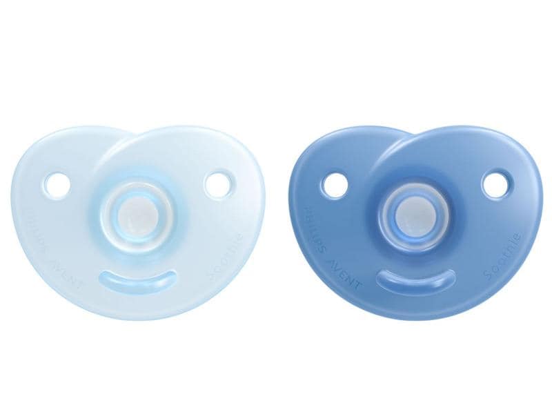 PHILIPS AVENT Nuggi Curved Soothie 0-6 Mt. Beruhigungssauger inkl. Sterilisationsbox