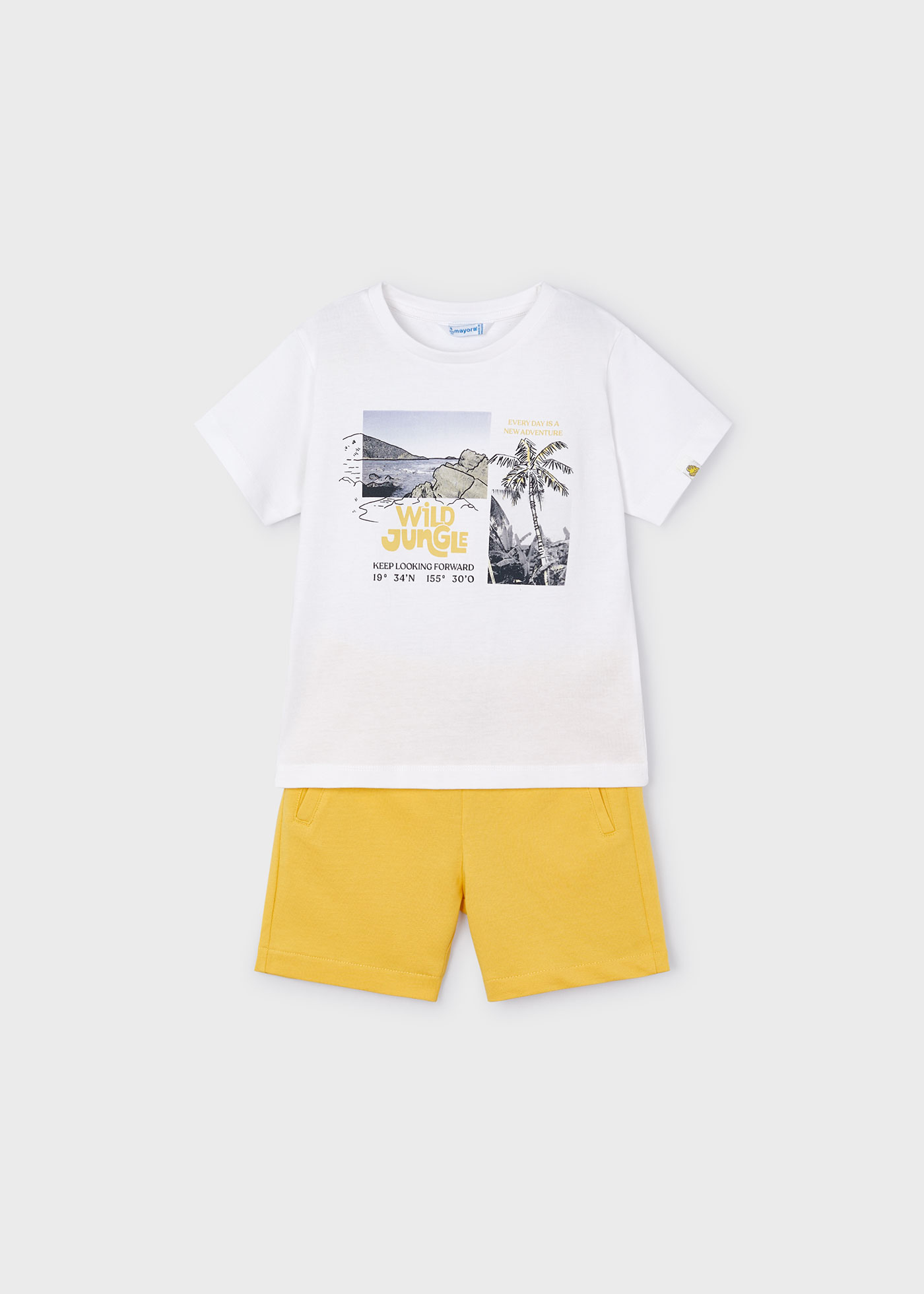 Conjunto esportivo de algodão de duas peças para meninos