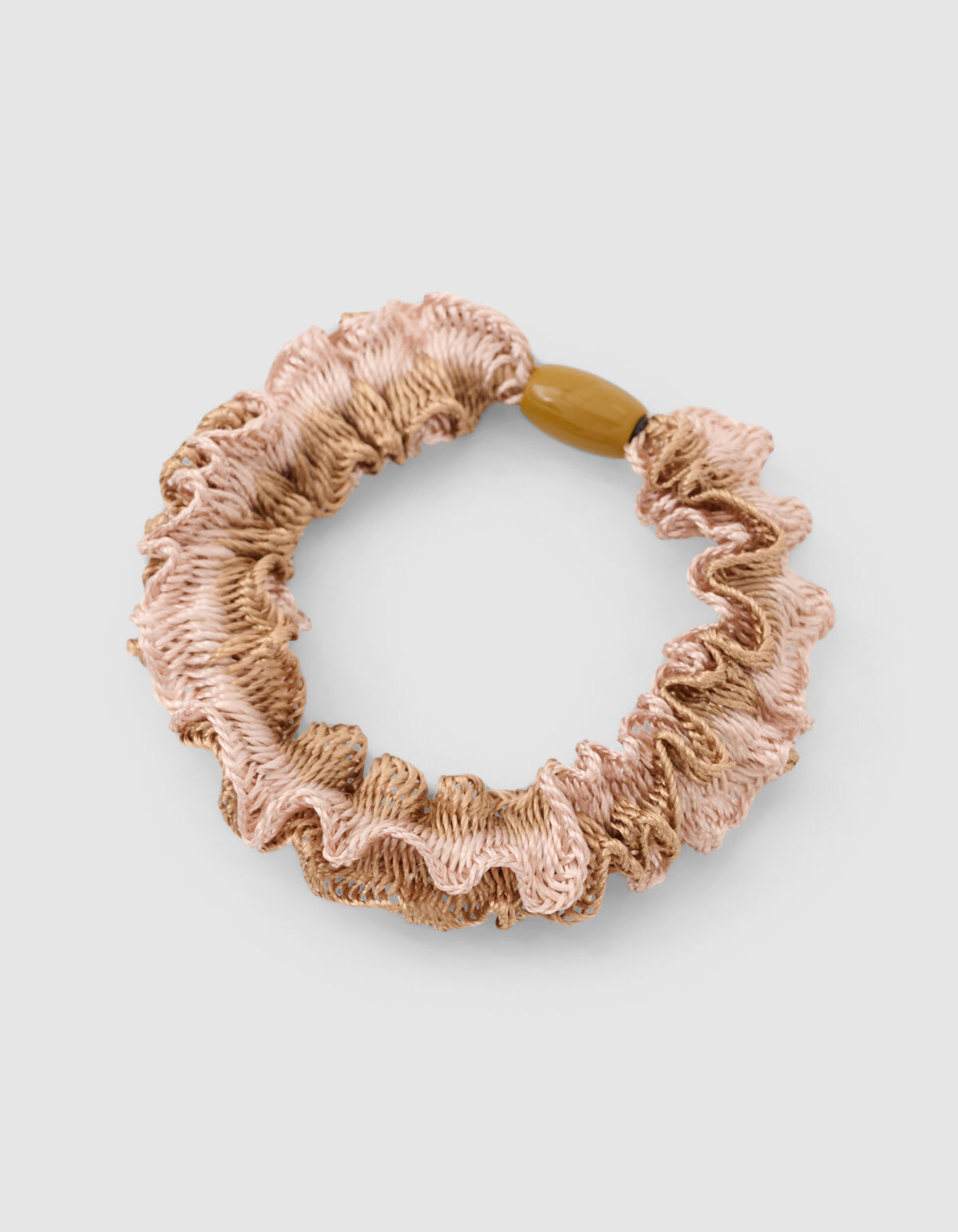 Ruffle Haarelastiek Beige