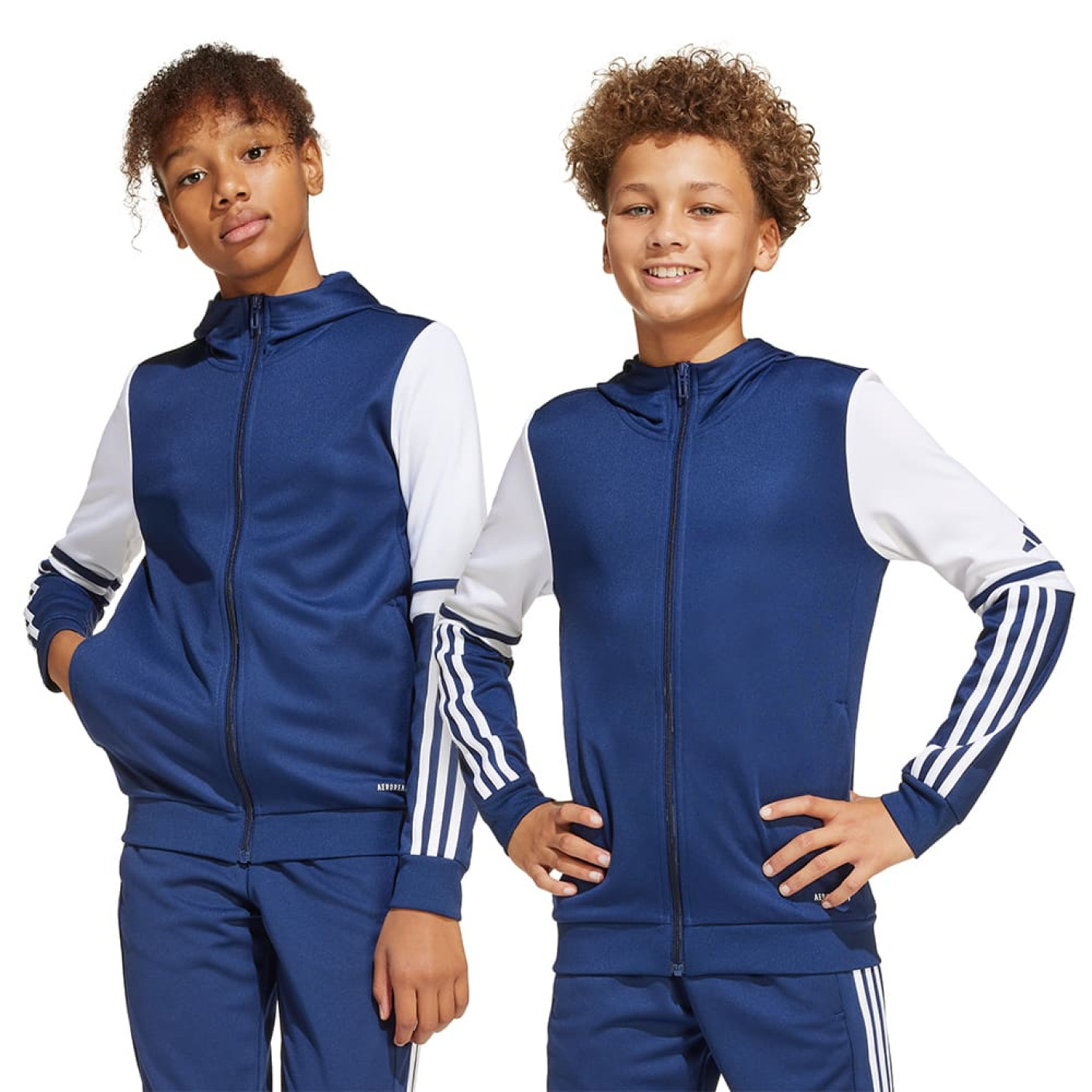 Adidas Squadra 25 Hooded Trainingsjack Kids Donkerblauw Wit