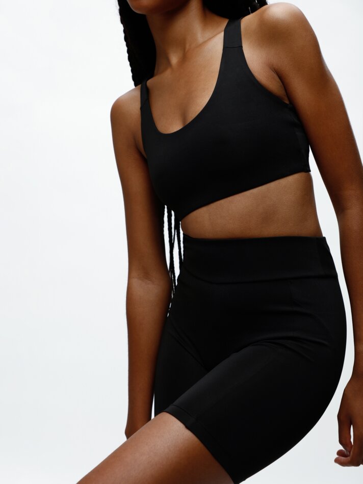 Calça legging esportiva para ciclismo - Preta