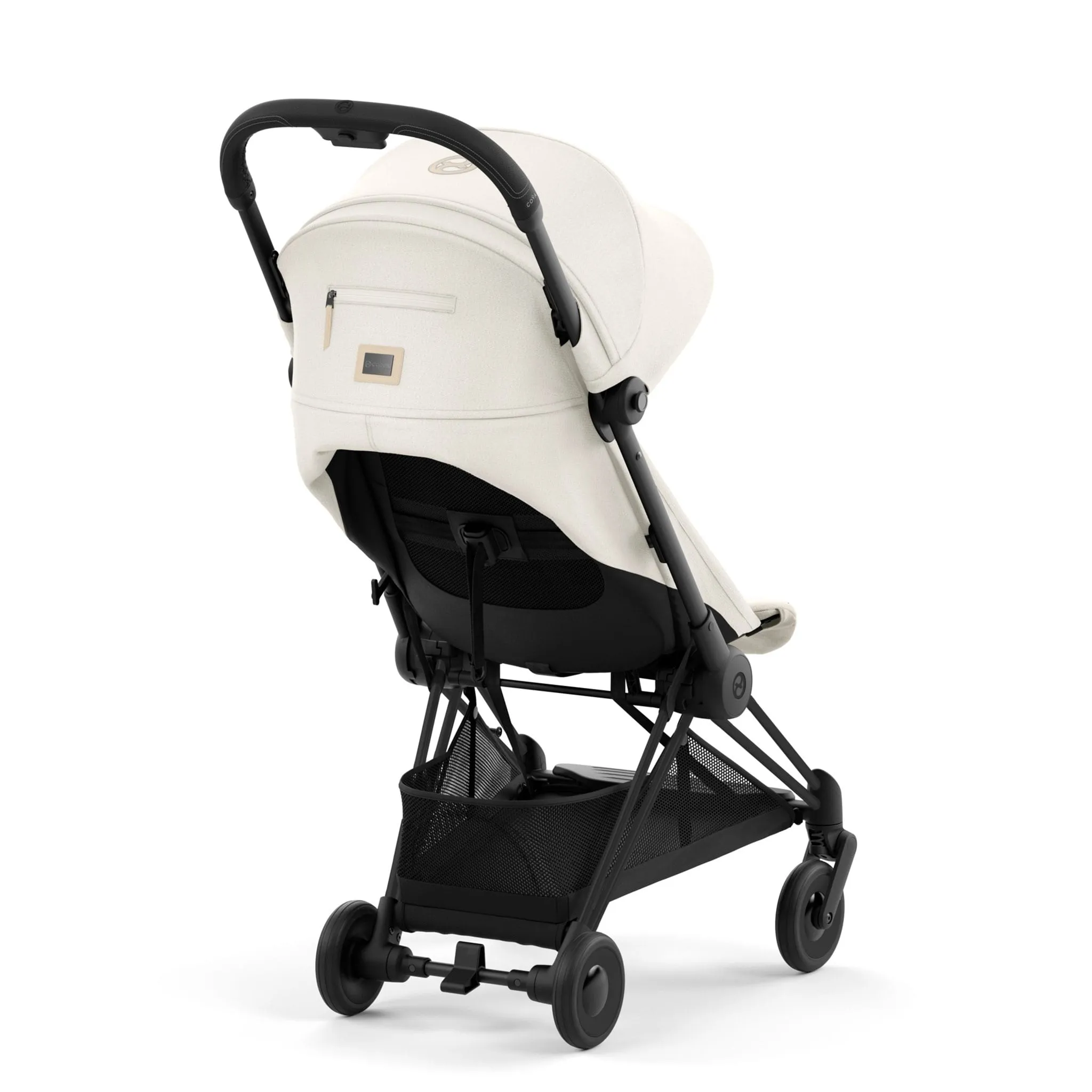 Cybex Poussette Coya - Cadre noir mat avec siège blanc cassé