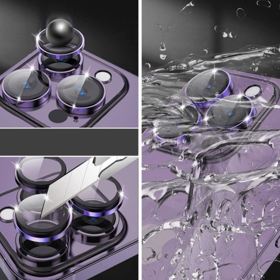 iPhone 14 Pro / iPhone 14 Pro Max Kameraschutz Objektiv Ring Protector Abdeckung - Silber