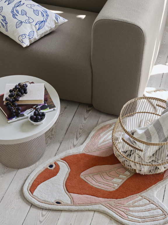 Broste Copenhagen Koi vis vloerkleed Pumpkin/Orange