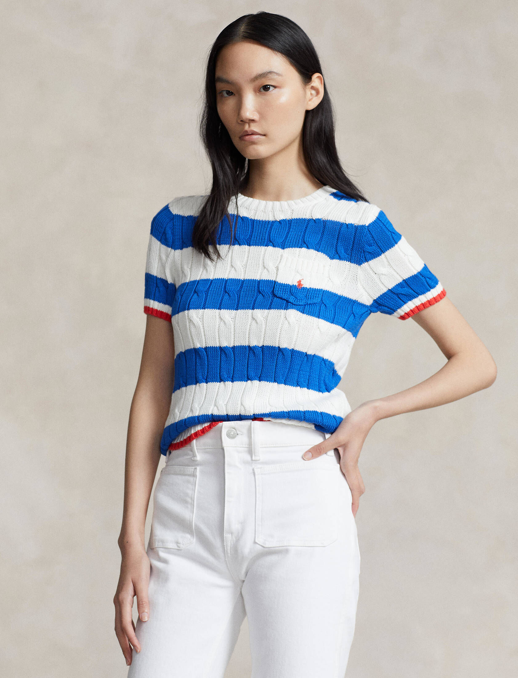 Polo Ralph Lauren| Damen Strickpullover Kurzarm