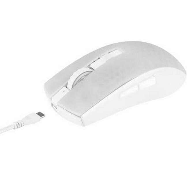 Gaming-Maus GAM-145-W Weiss/TrasparentLeichte Gaming-Maus mit RGB Beleuchtung