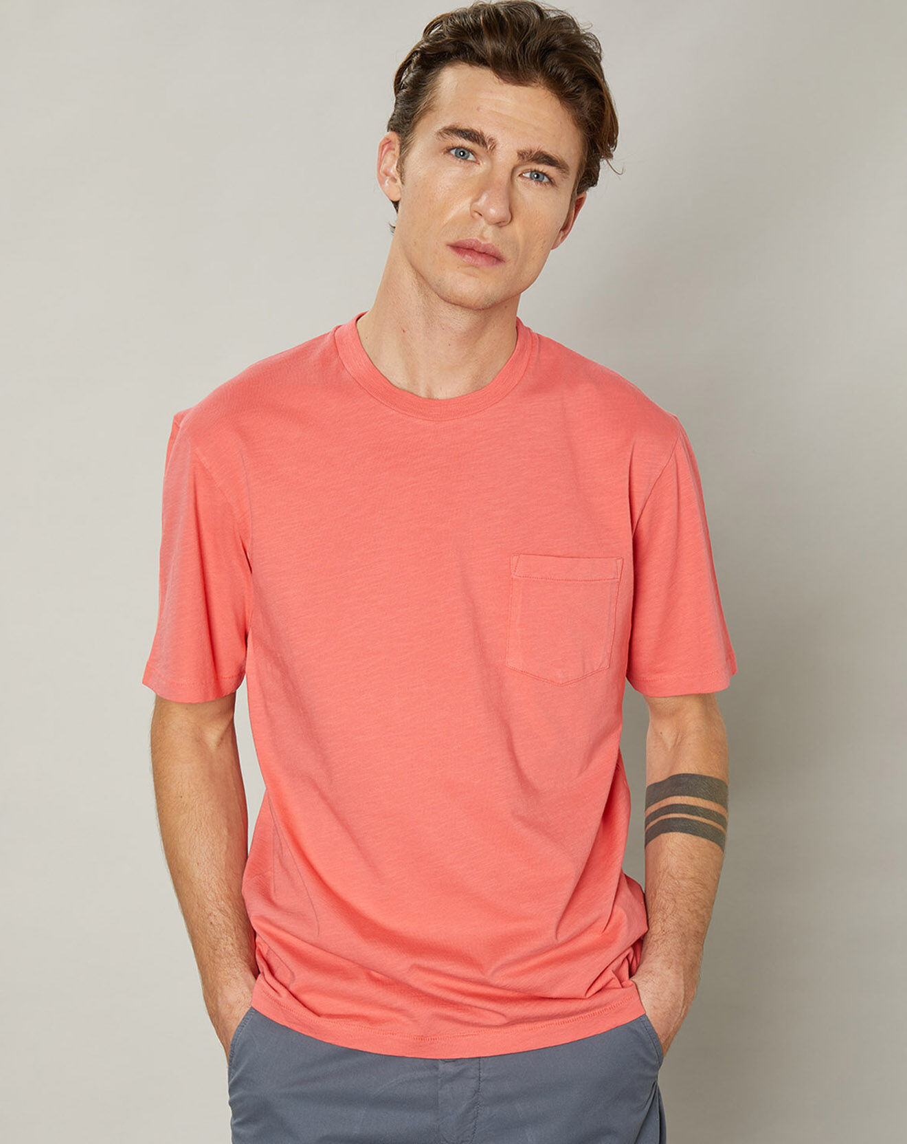 Hartford T-Shirt Pocket Crew rouge