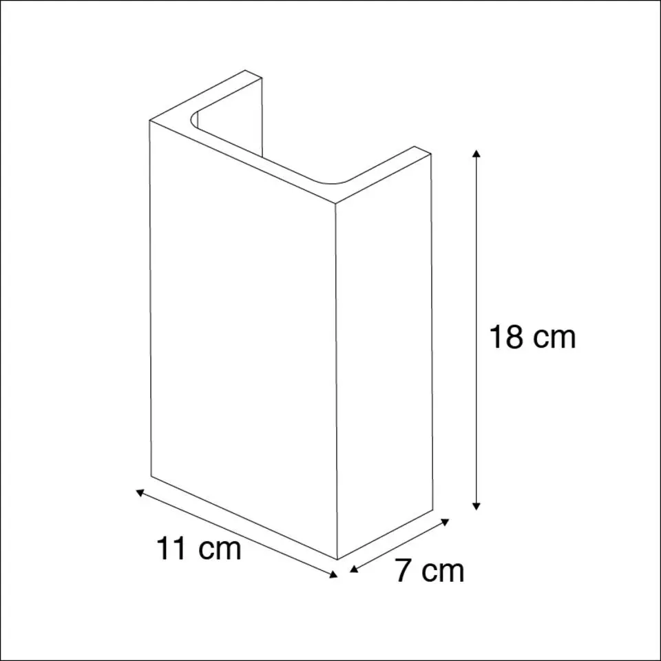 Qazqa wandlampen concrete grijs g9