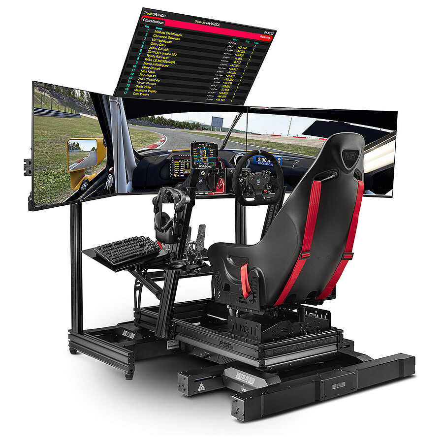 Next Level Racing Elite Freestanding Overhead Quad Monitor Stand Add-On - Gris Carbone