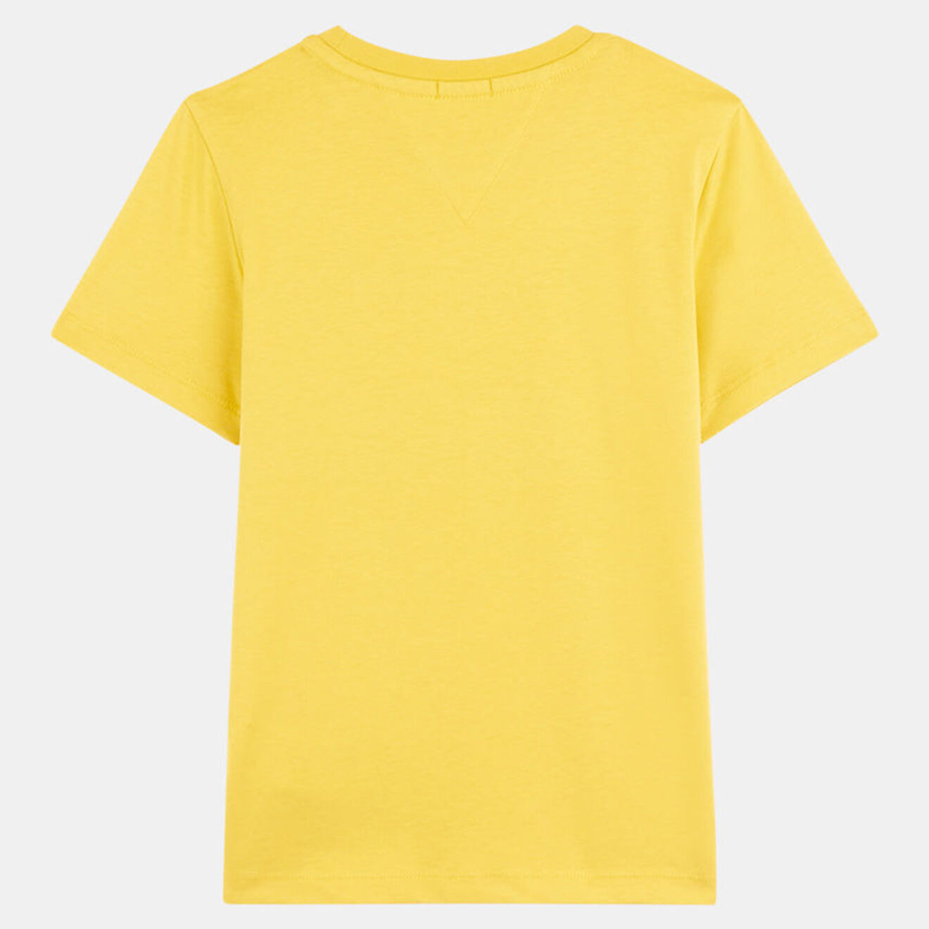 Tommy Hilfiger T-Shirt en Coton organique à logo en relief et bandes jaune