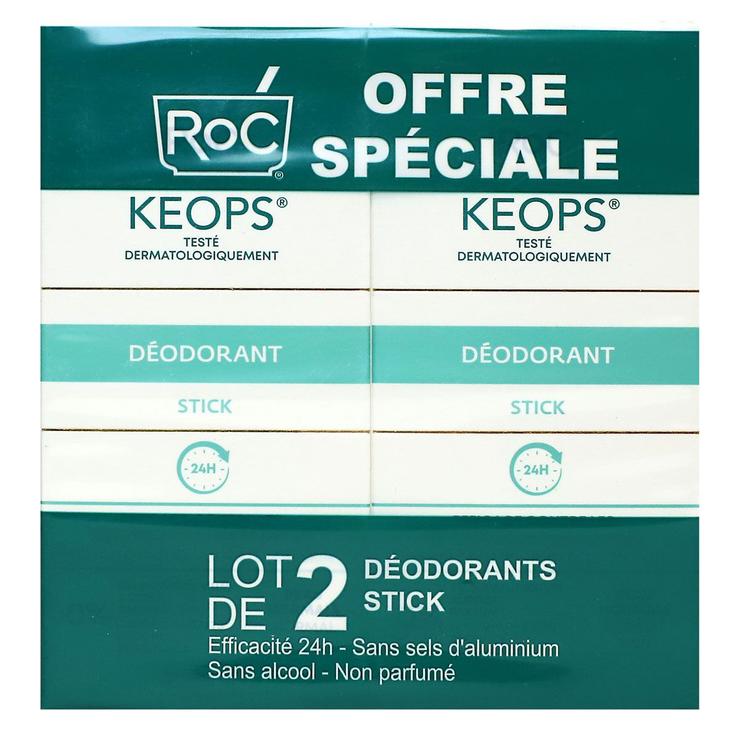 Keops déodorant stick transpiration modérée 2x40ml
