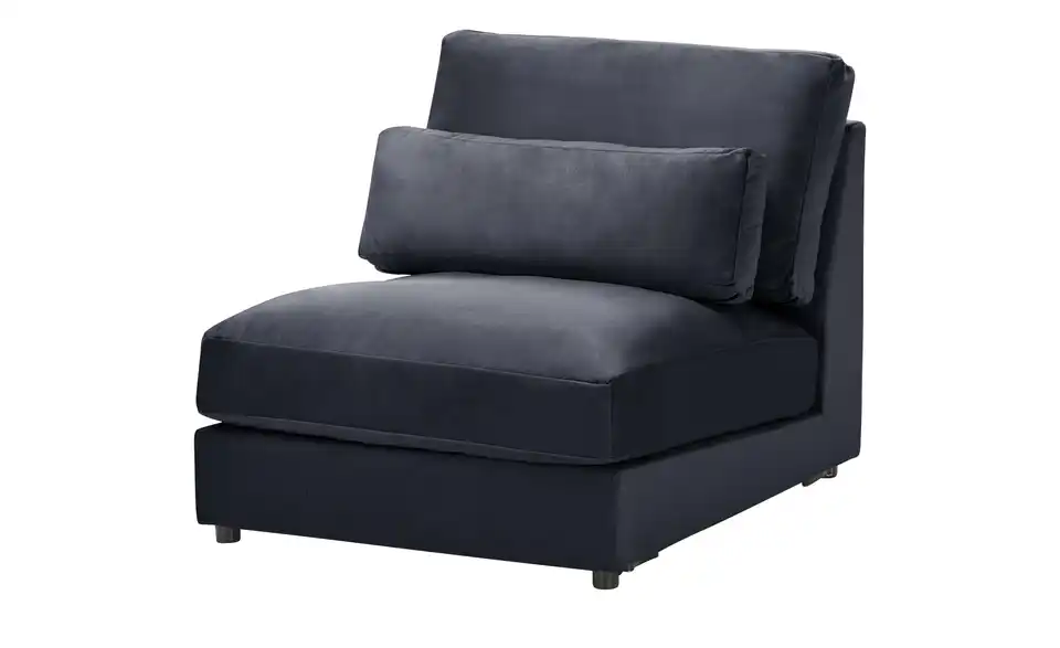 Element Branna Anthrazit Samt 1-Sitzer
