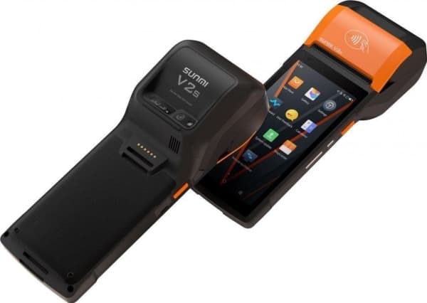 SUNMI, V2s, 2D, USB-C, BT, WLAN, 4G, GPS, Android mobil datainnsamlingsenhet, 2D, GPS, frontkamera (5MP), 14cm (5.5
