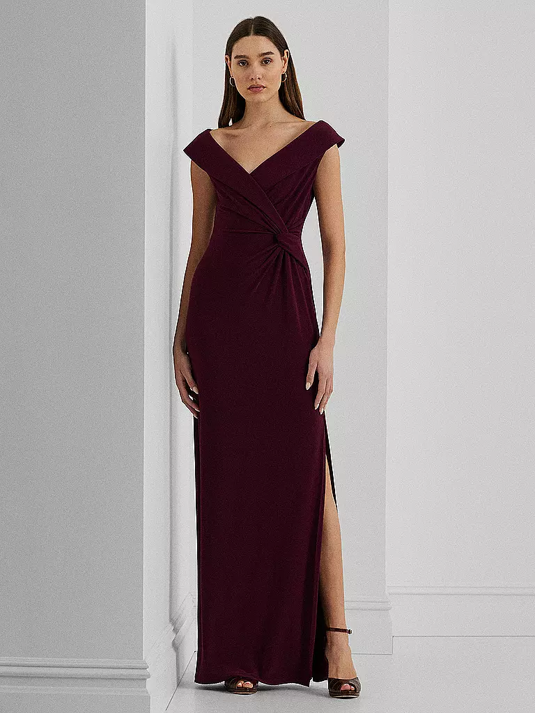 LAUREN RALPH LAUREN Abendkleid LEONIDAS dunkelrot
