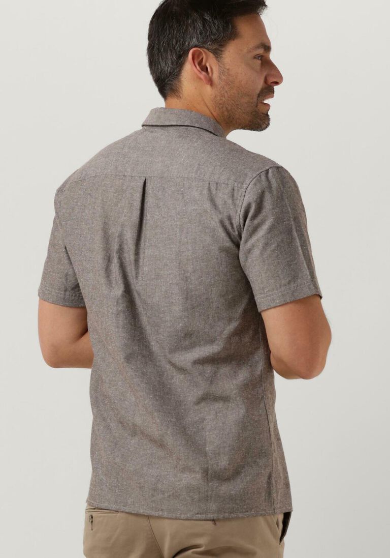 ANERKJENDT bruine anerkjendt casual overhemd akleon s/s cot/linen shirt