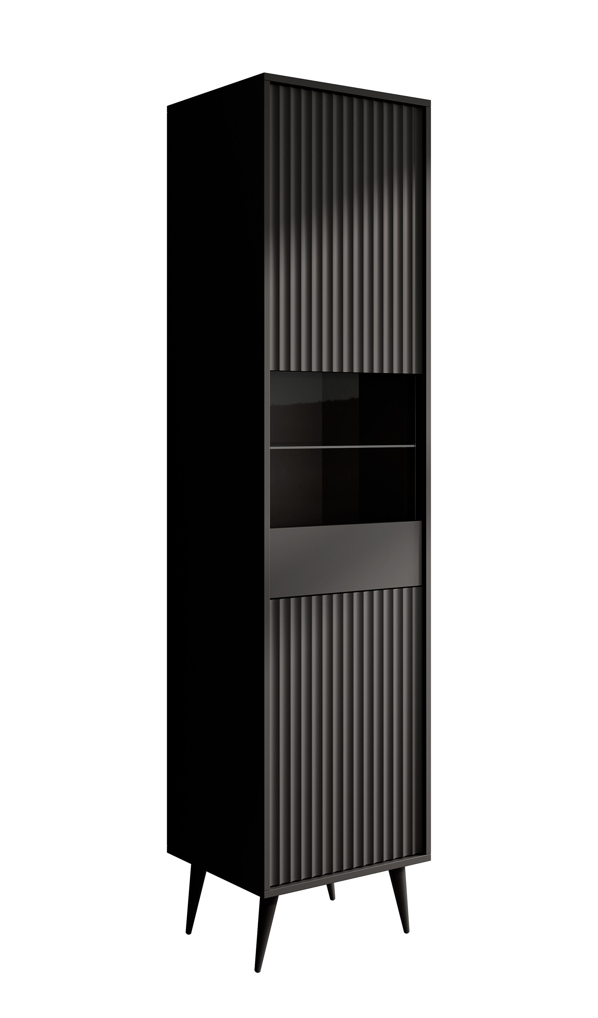 Winq - Vitrinekast - Antraciet - 47x40x193 cm