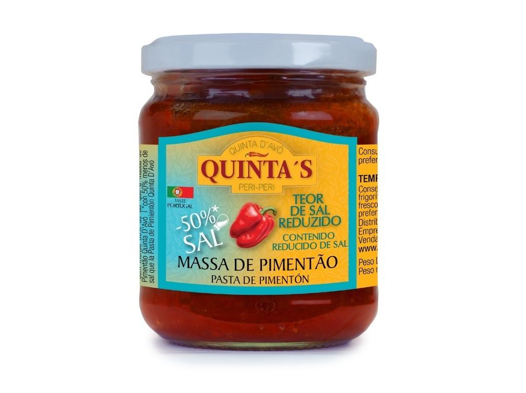 MASSA PIMENTÃO QUINTA D'AVÓ -50% SAL 200 G