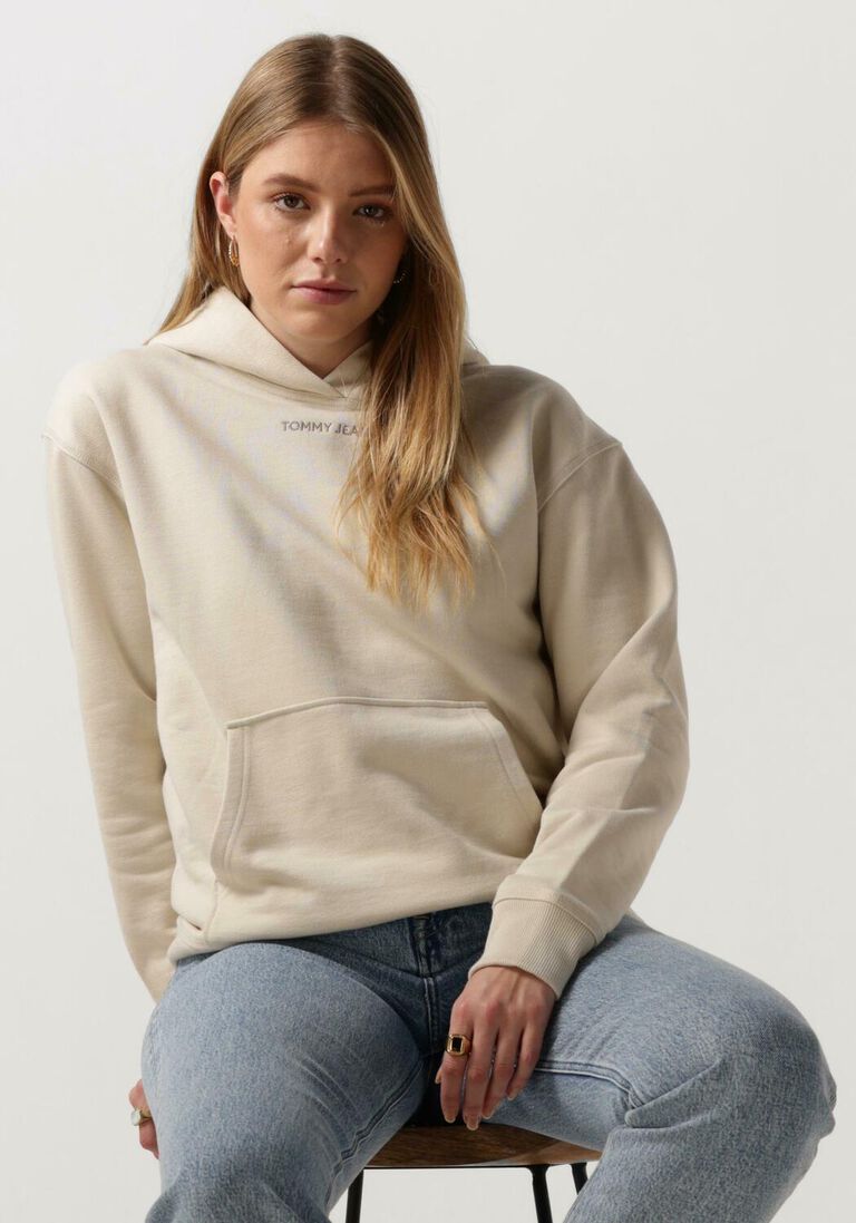 TOMMY JEANS beige tommy jeans sweater tjw rlx small classic hoodie ext