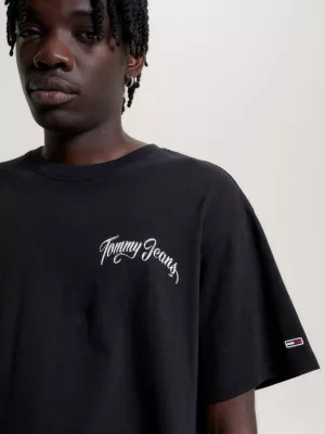 Camiseta com logo nas costas do horizonte de Nova York