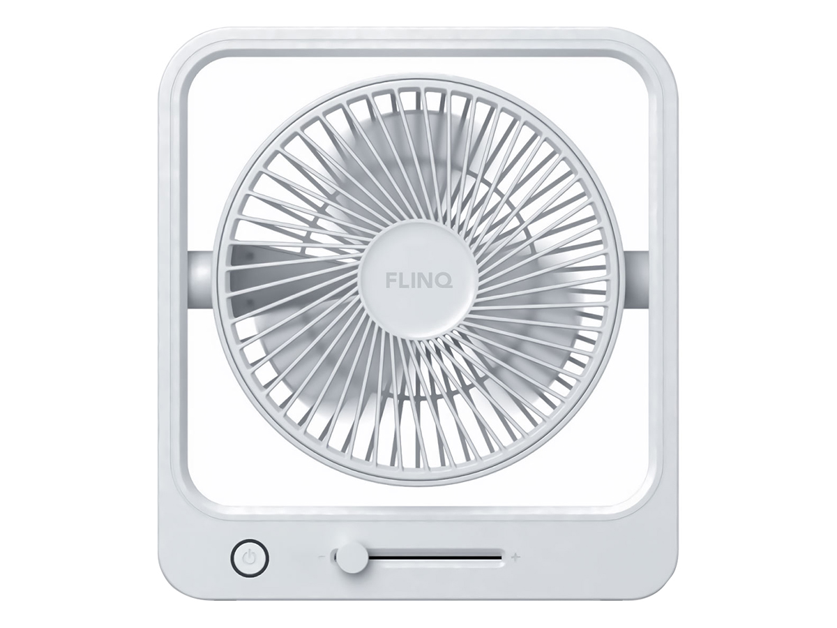 FlinQ Oplaadbare tafelventilator - White