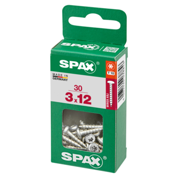 Spax schroef bolkop wirox 3x12 mm 30 stuks