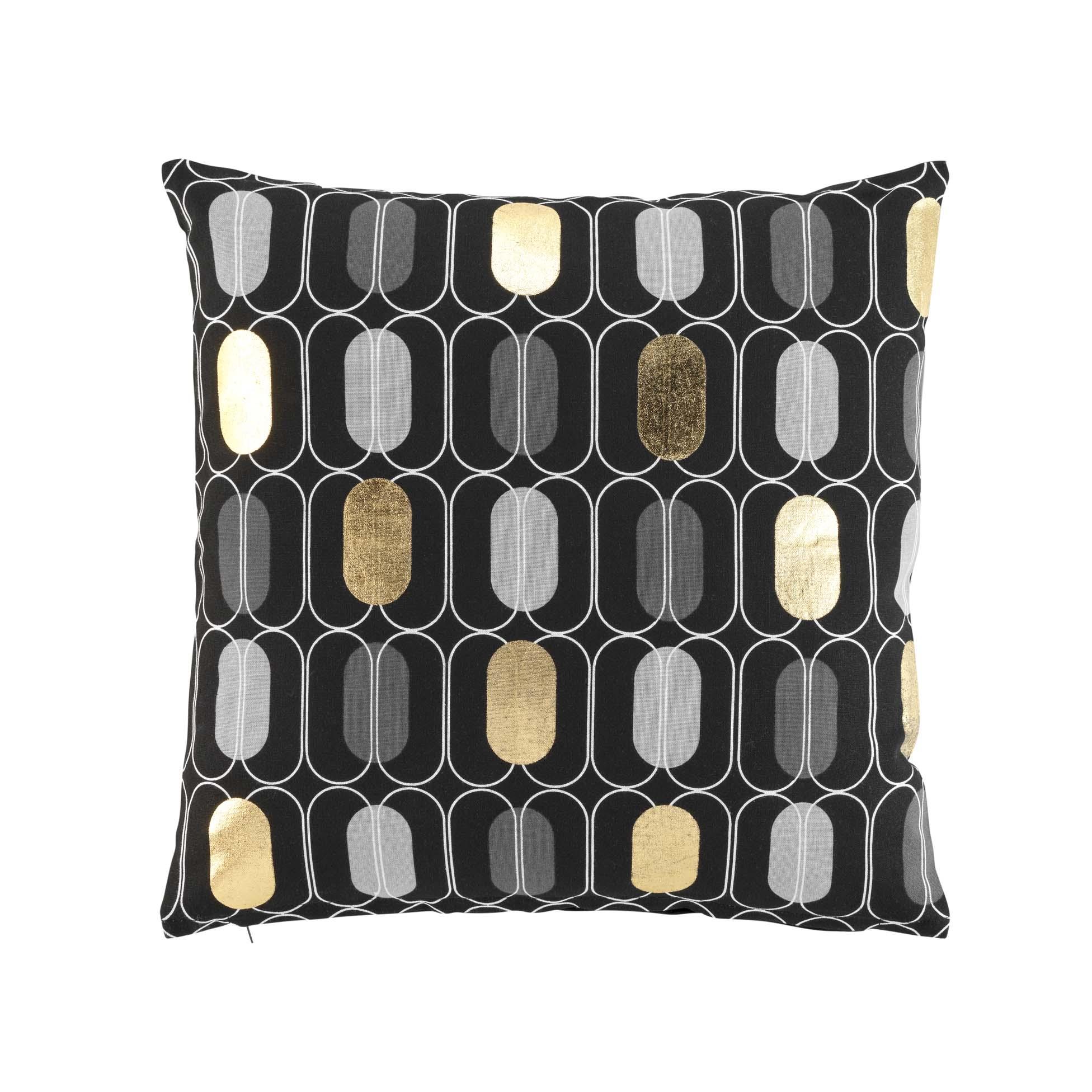 COUSSIN 45X45CM COTON IMPRIME METALLISE CALIDOR