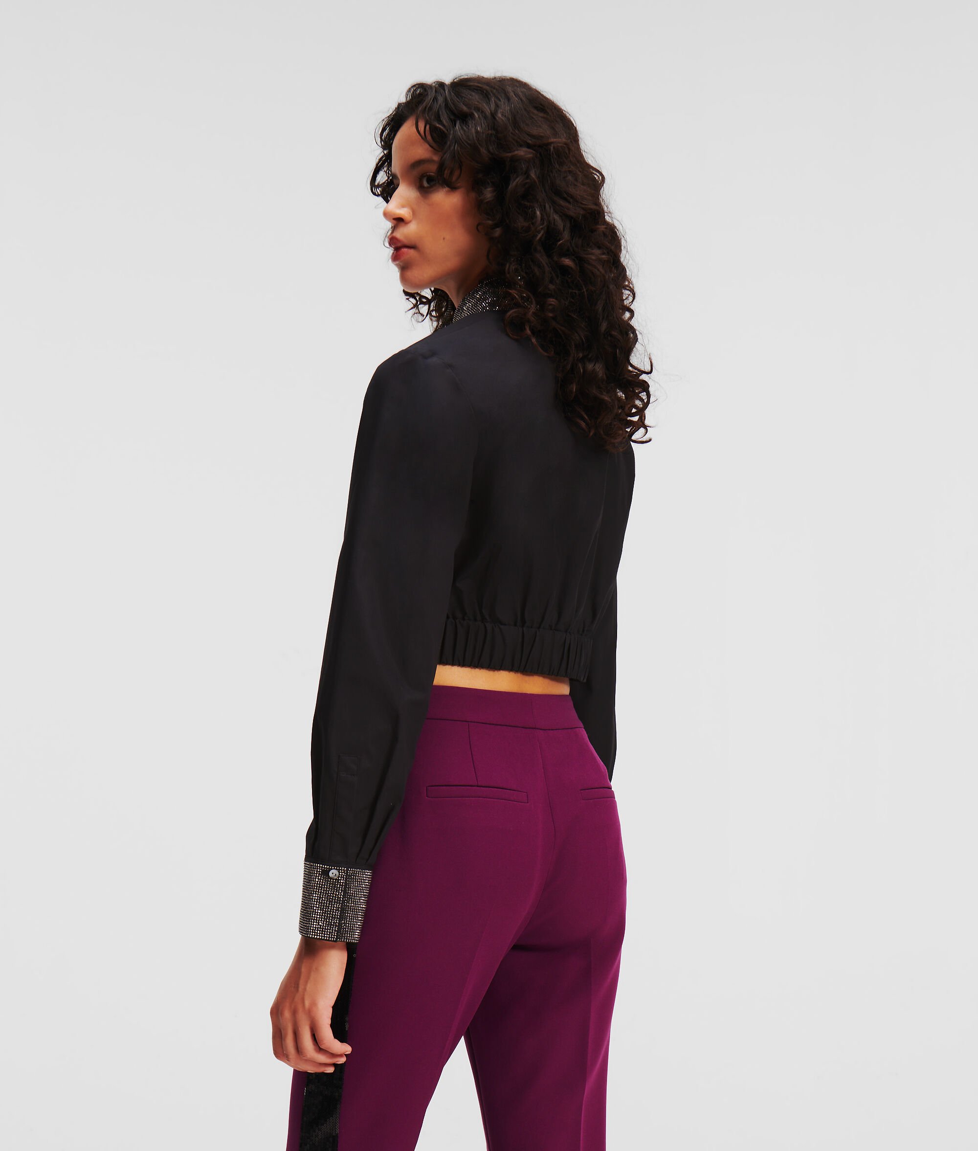 CHEMISE CROPPED ORNÉE DE STRASS