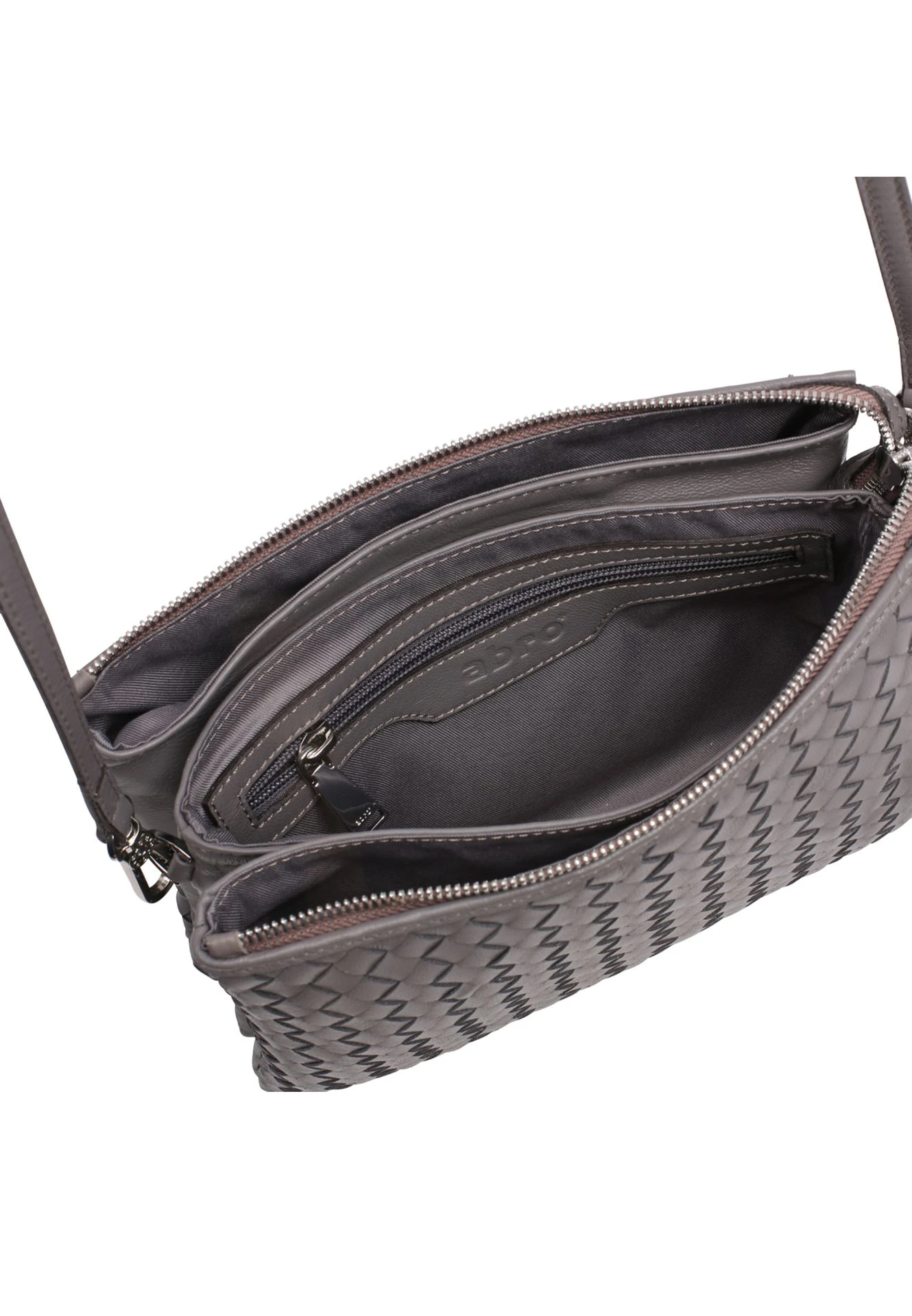 Cross body bag THREEFOLD Leather Piuma Weaving Standard