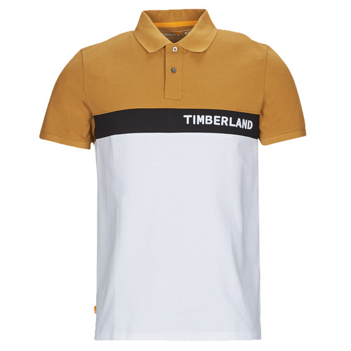 Timberland - SS MILLERS RIVER COLOURBLOCK POLO REG - Camel / Blanc