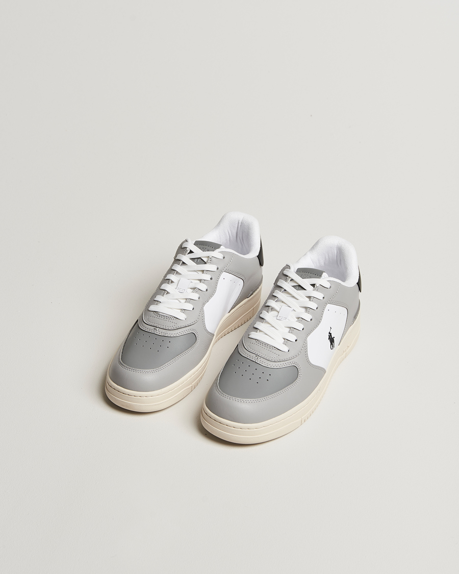Polo Ralph Lauren Masters Court Sneaker Tonal Channel Grey