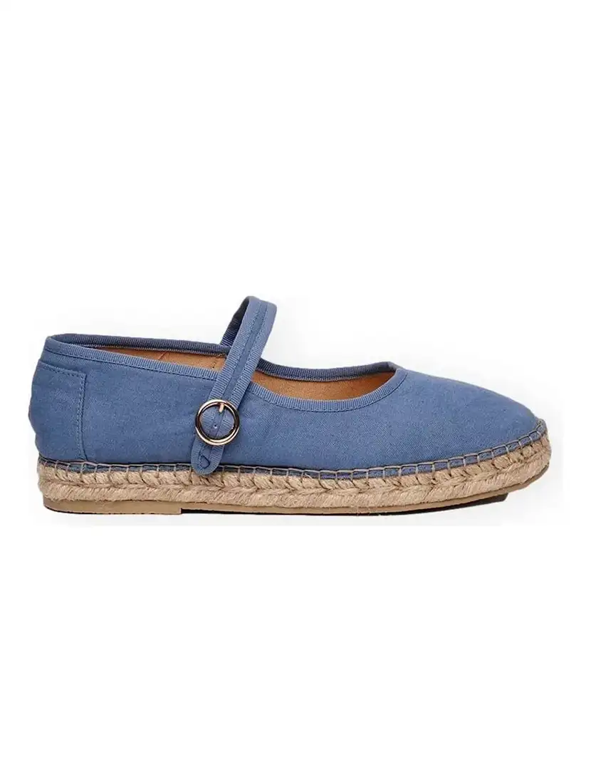 Ladies Mary Jane Denim Light Blue