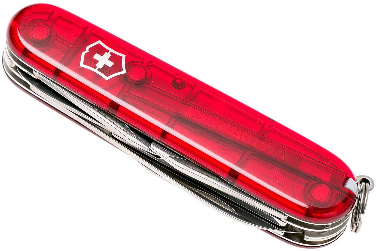 Victorinox Climber transparant rood 1.3703.T Zwitsers zakmes