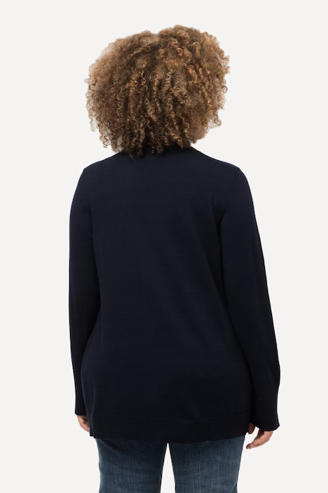 Pullover, Stehkragen, Langarm, Rippbündchen