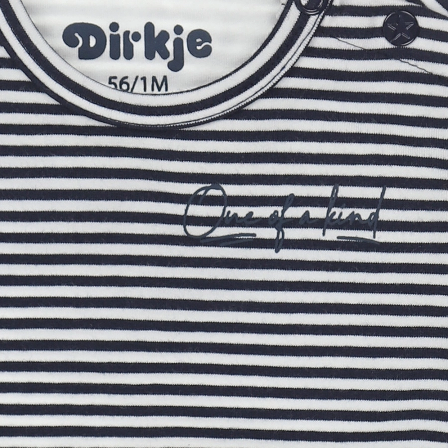 Dirkje Langarmshirt off white navy gestreift