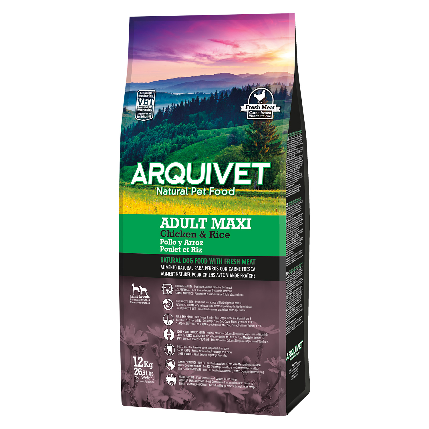 ARQUIVET ADULT MAXI RAÇÃO PARA CÃES SABOR FRANGO