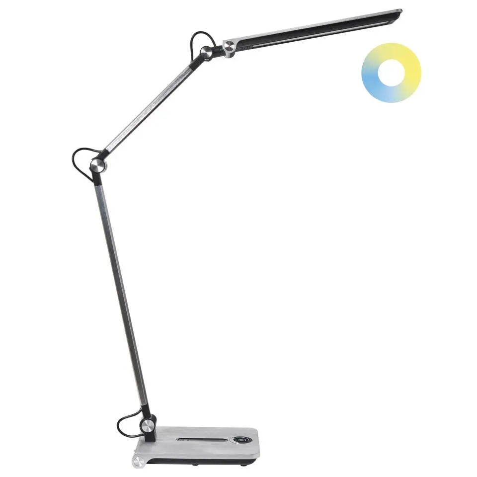 AQUILA - Bureaulamp LED - Zilver - Synthetisch materiaal