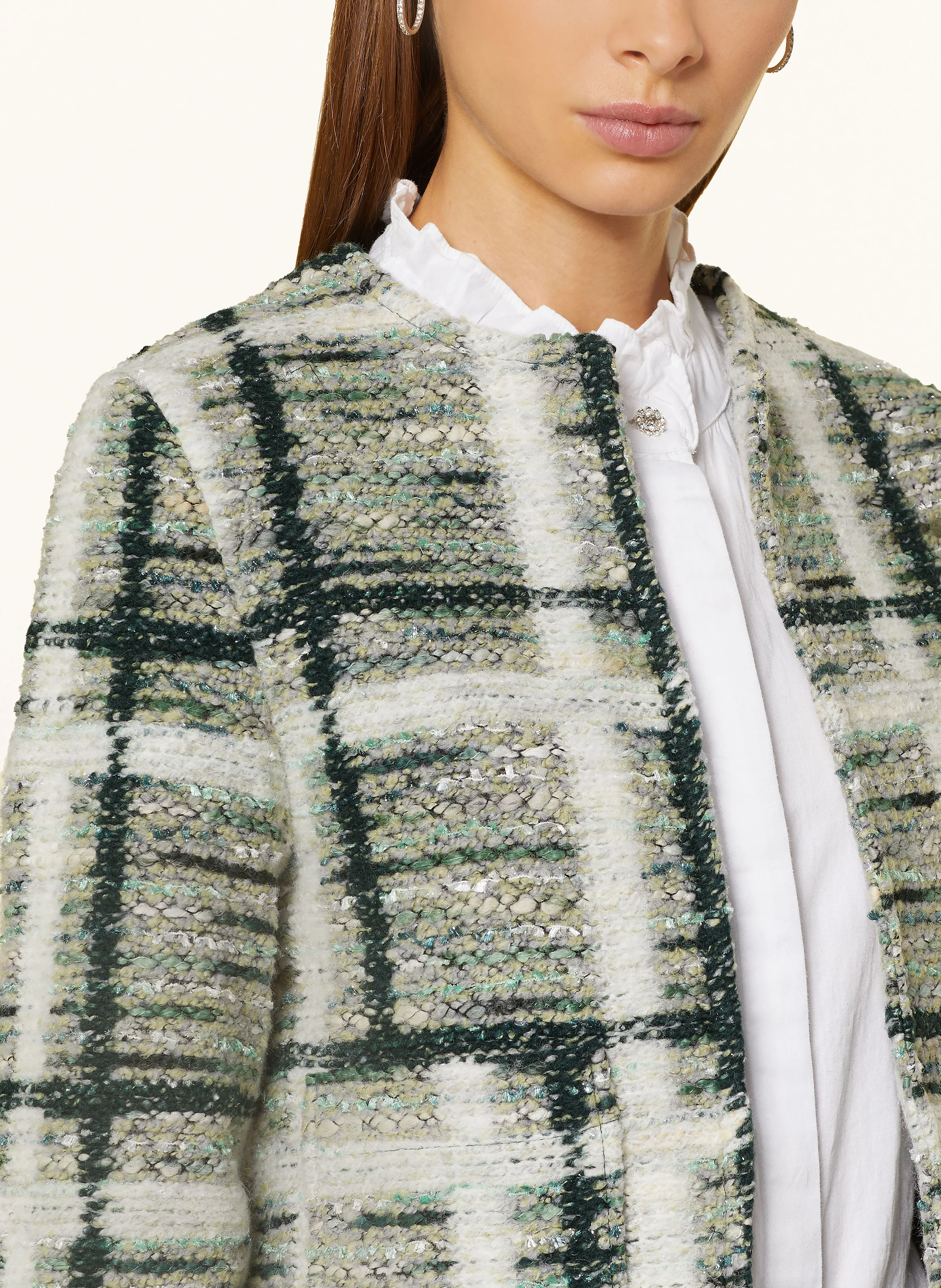 Rich & Royal Kastenjacke aus Bouclé mit Glitzergarn