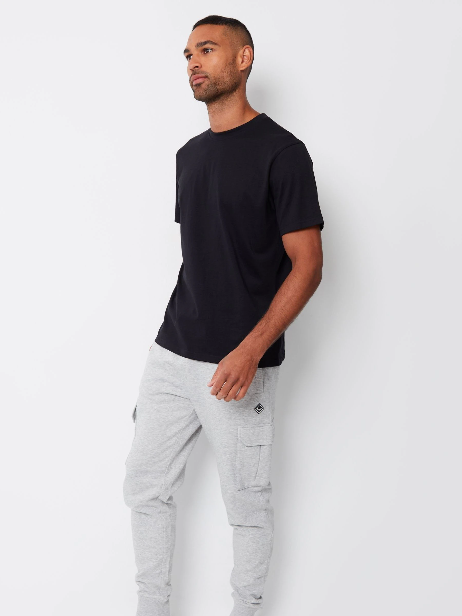 Lichtgrijs - Threadbare joggingbroek in cargostijl