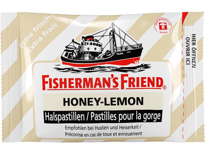 Fisherman's Bonbons Honey & Lemon ohne Zucker 25 g Der Klassiker unter den Lutschbonbons
