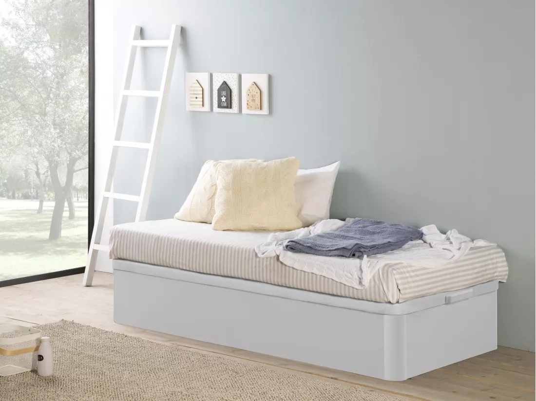 Sommier coffre 90 x 200 cm - Blanc mat - HESTIA de YSMÉE