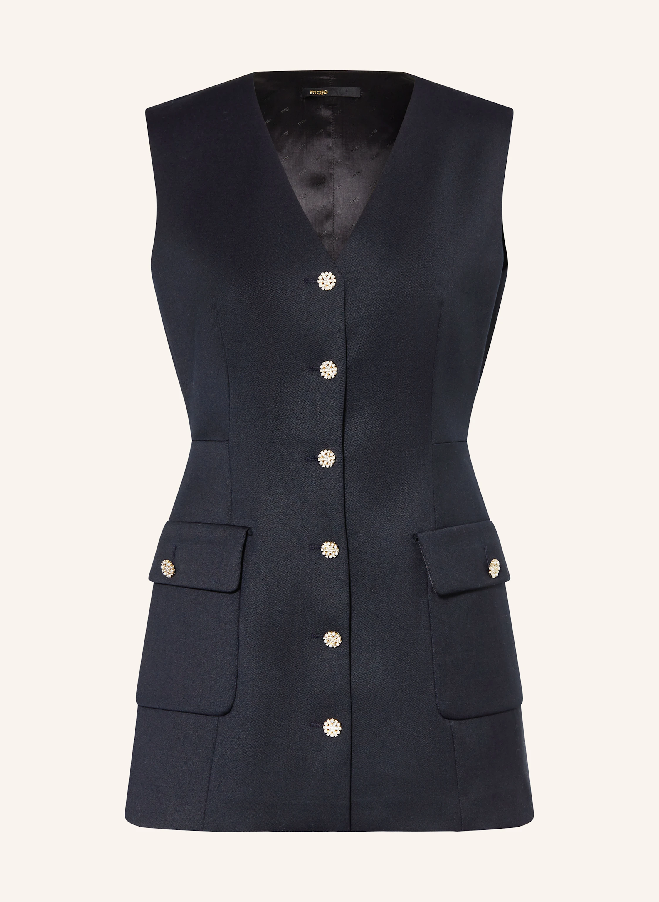 maje Jumpsuit mit Schmucksteinen