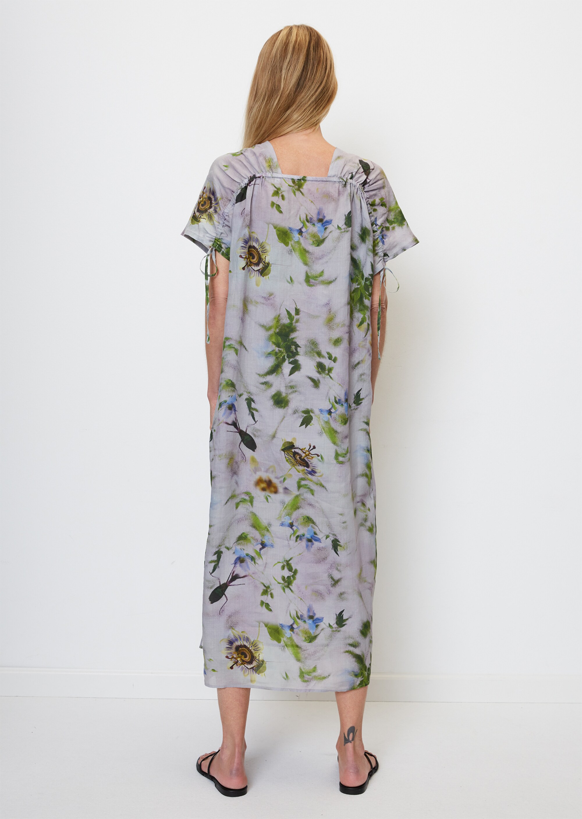 STUDIO MARY LENNOX for MO'P Langes Print-Kleid im Kaftan-Stil aus Premium-Ramie-Qualität