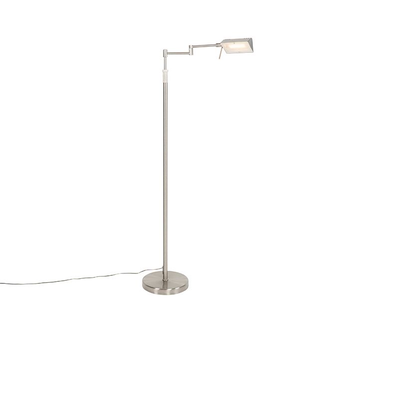 Design vloerlamp staal incl. LED met touch dimmer - Notia