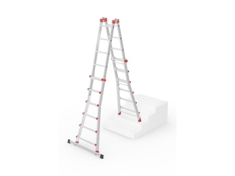 Hailo Teleskopleiter M80 4 x 6 Sprossen Verwendbar als Anlege- und Schiebeleiter