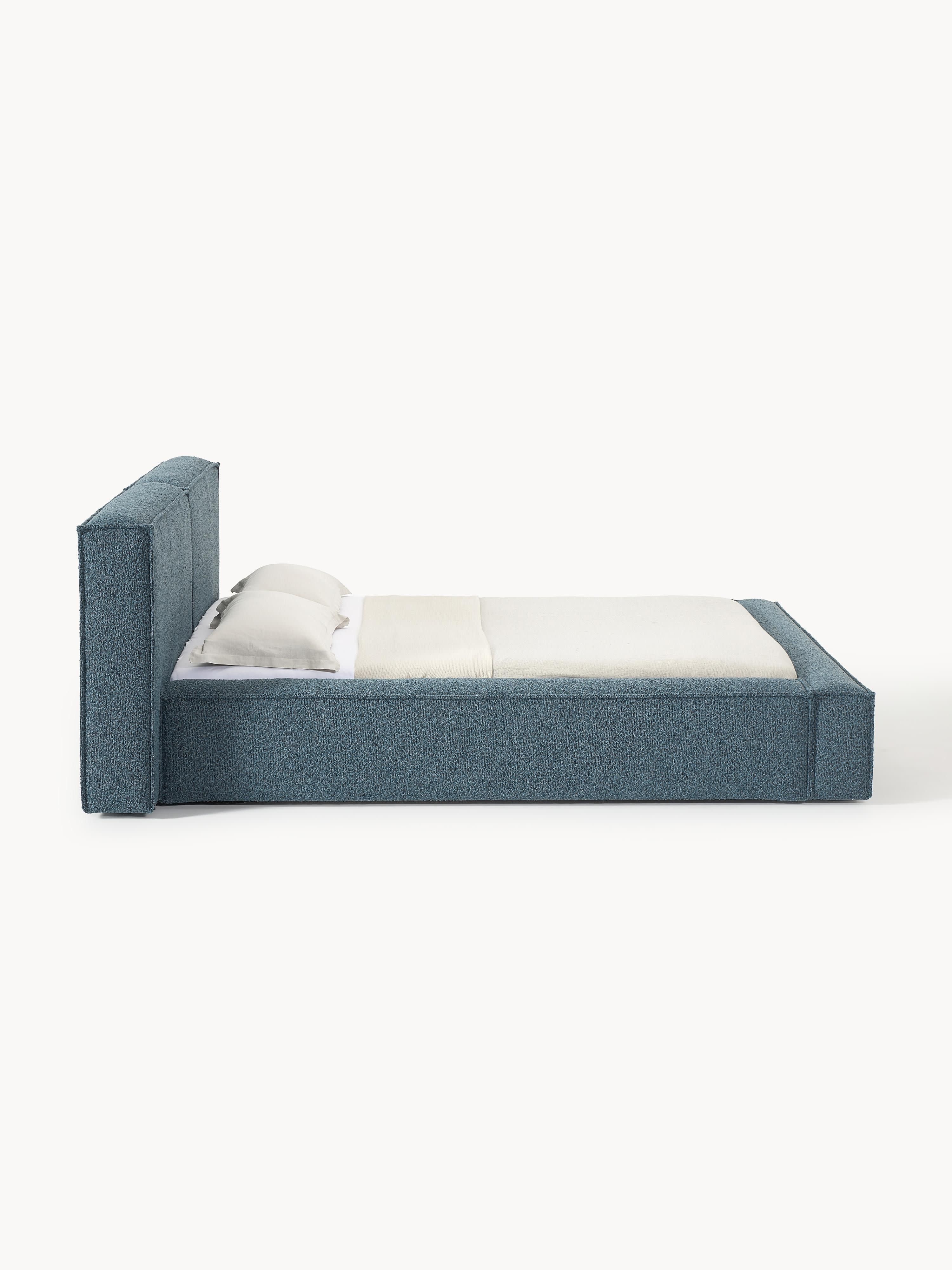 Bouclé gestoffeerd bed Lennon