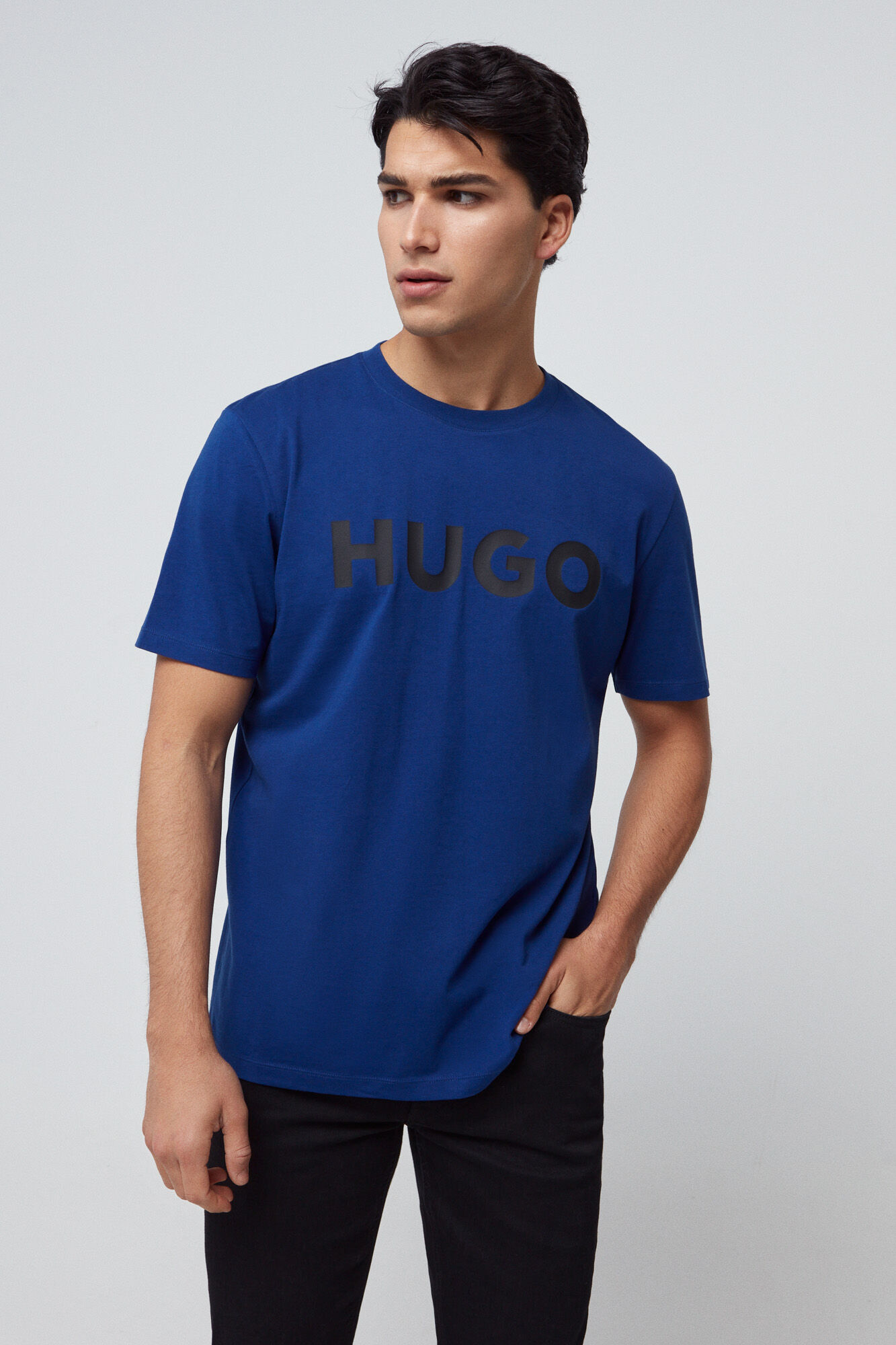 Camiseta de manga curta - azul médio