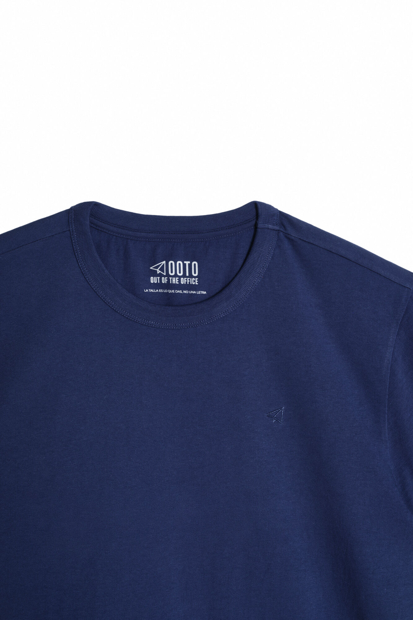 Camiseta básica de algodão com estampa de avião - Azul
