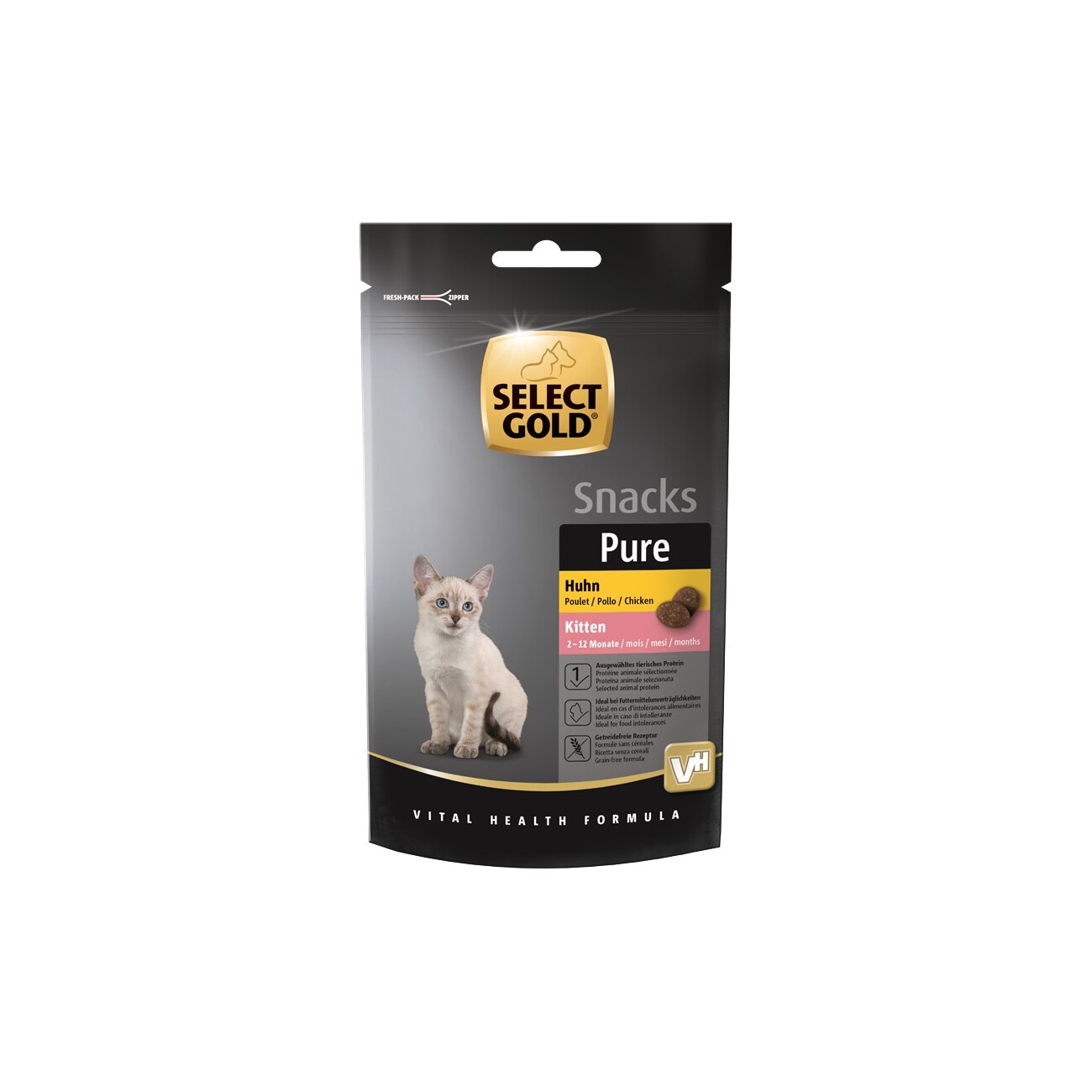 SELECT GOLD Pure Chicken Snack Kitten 8 x 75g